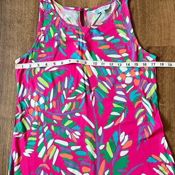 Escapada Living Pink Palm Jungle Tank Dress Sz XS - Picture 5 of 12